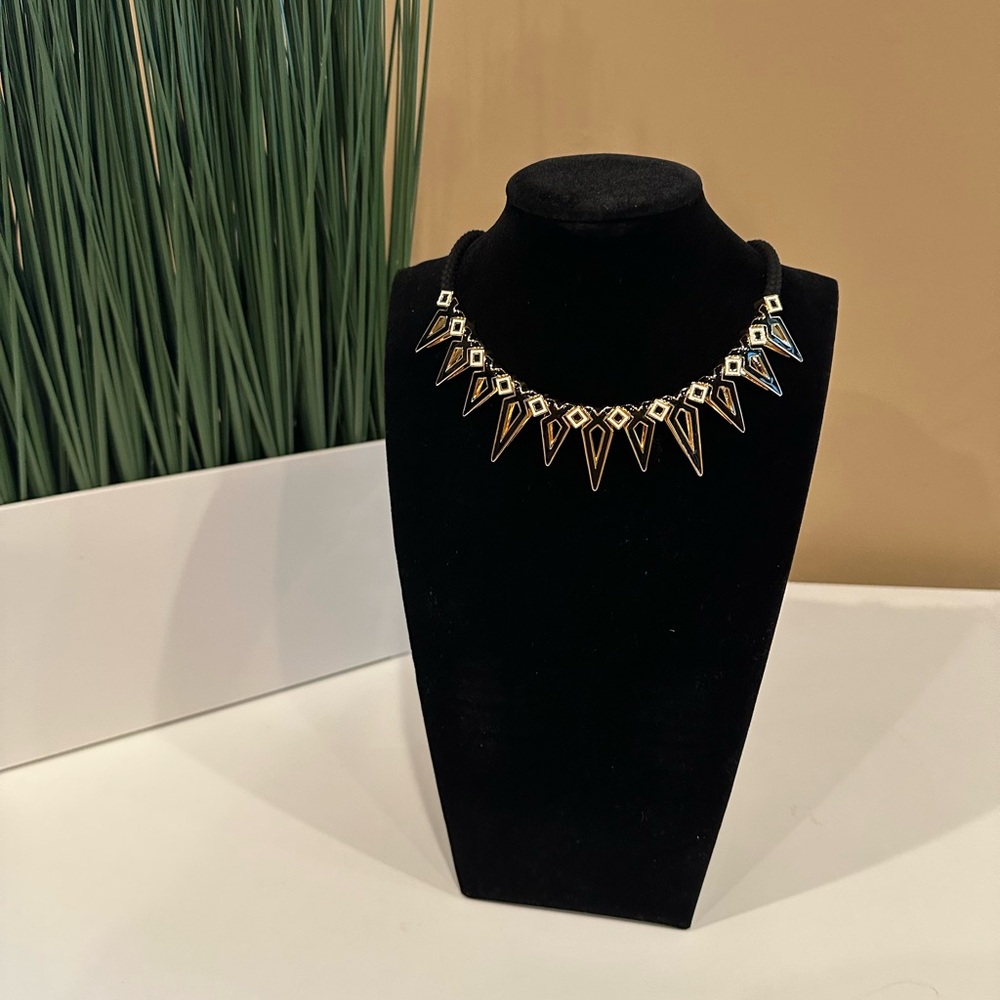 nOir Jewelry Nevis Rope Black and Gold Necklace -NWT